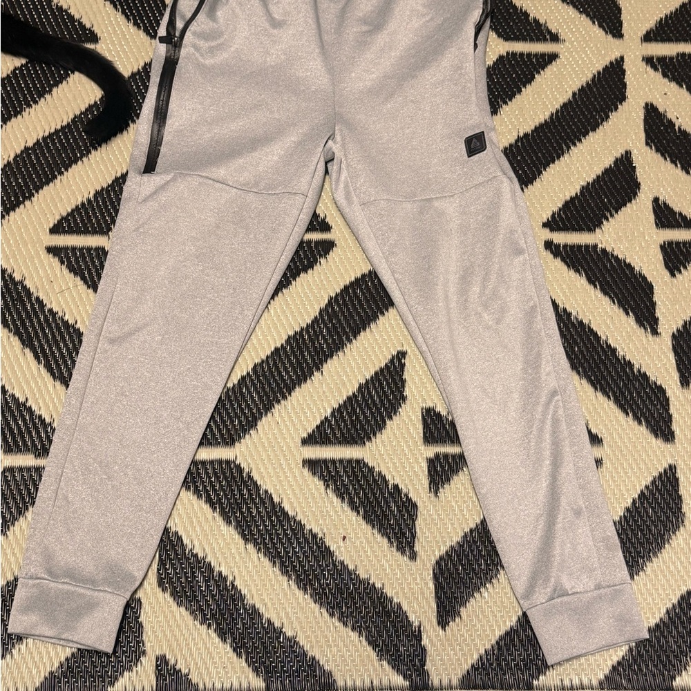 Gray Jogger Pants with Black Accents - Picture 1 of 3